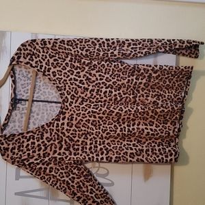 INC Leopard Print Top EUC